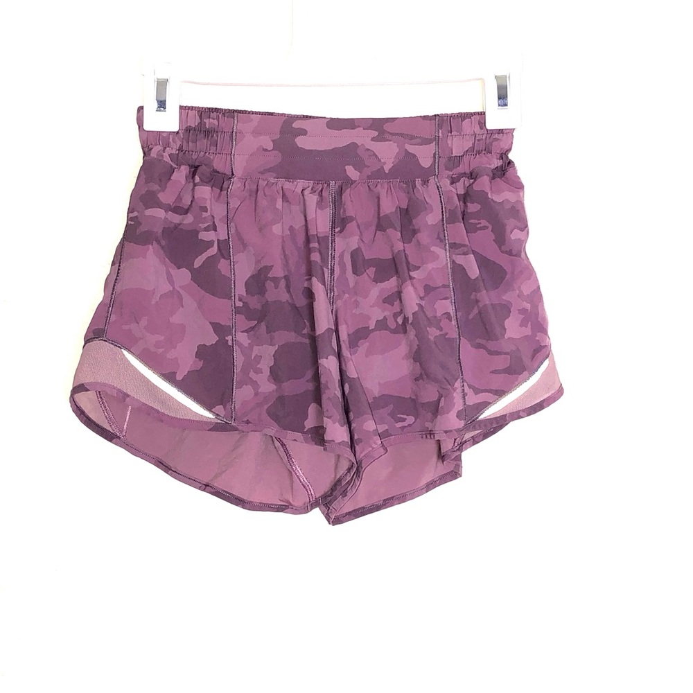 Lululemon Hotty Hot Short II *Long 4" Incognito Camo Pink Sz 4
